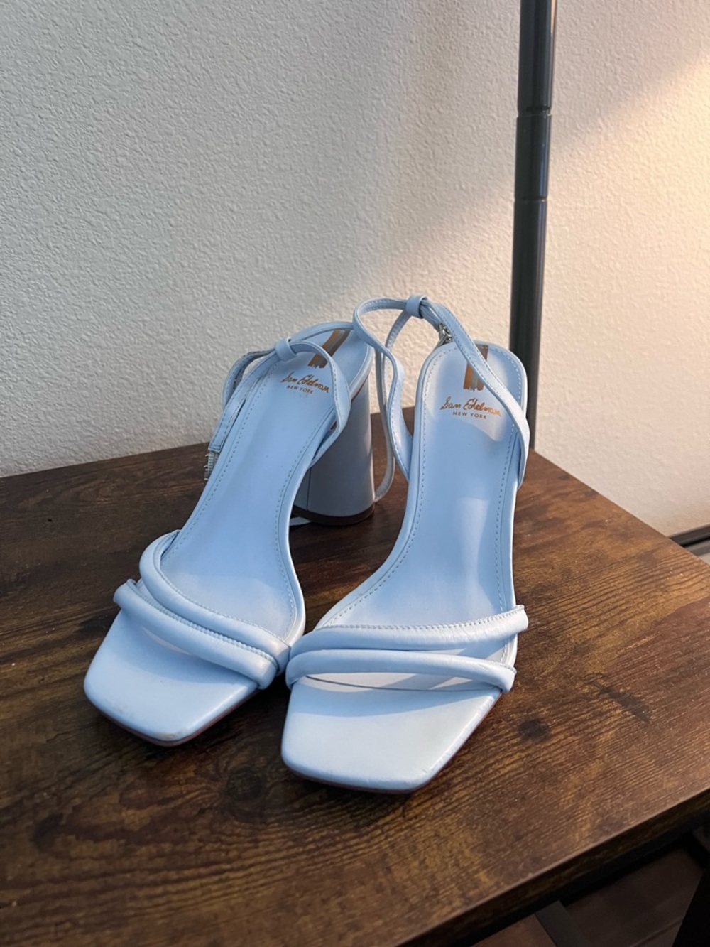 Sam Edelman Baby Blue Strappy Block Heel Sandals